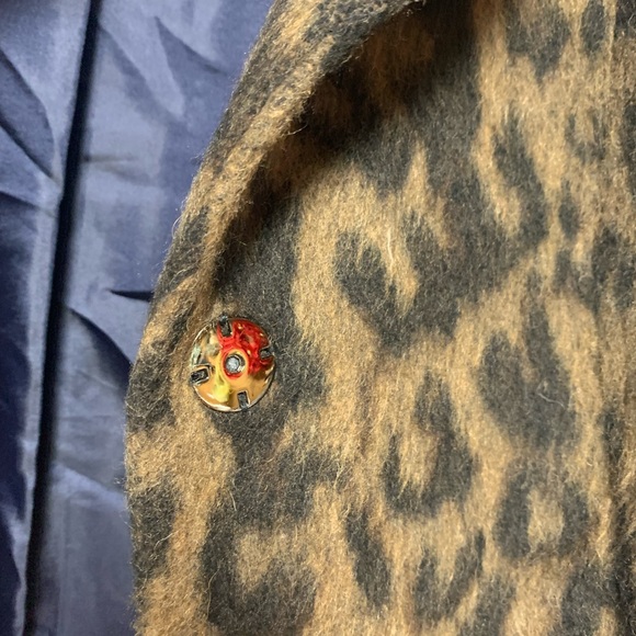 Boden Leopard Wool Blend Lined Coat Size 4 - Picture 5 of 7